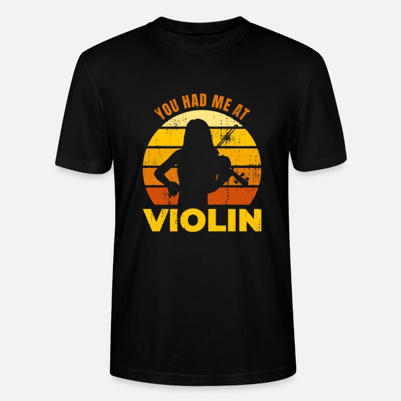 Tu m’as eu au violon - T-shirt bio CRAFTER Stanley Stella Unisexe - noir