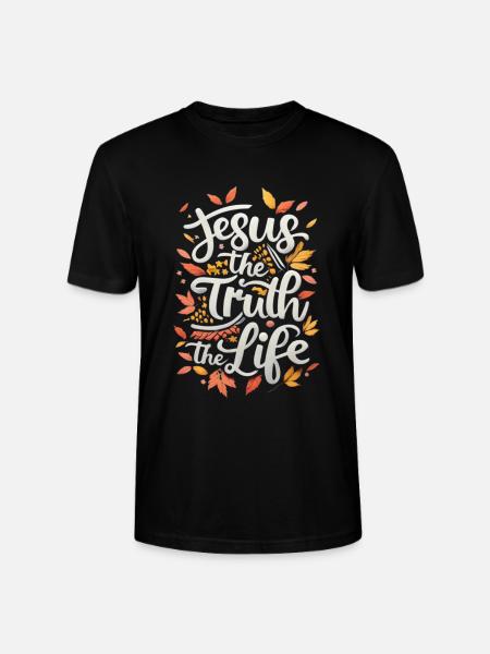 Jesus The Truth Life - Stanley/Stella CRAFTER Unisex Organic T-Shirt - black