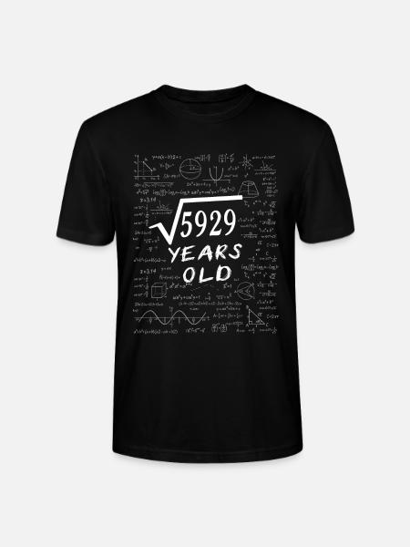 77 ° compleanno 77 anni radice quadrata di 5929 matematica - Maglietta unisex ecologica CRAFTER di Stanley/Stella - nero