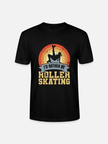 Roller skating love - Stanley/Stella CRAFTER Unisex Organic T-Shirt - black