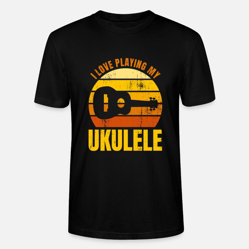 Dicton de motivation pour ukulélé - T-shirt bio CRAFTER Stanley Stella Unisexe - noir