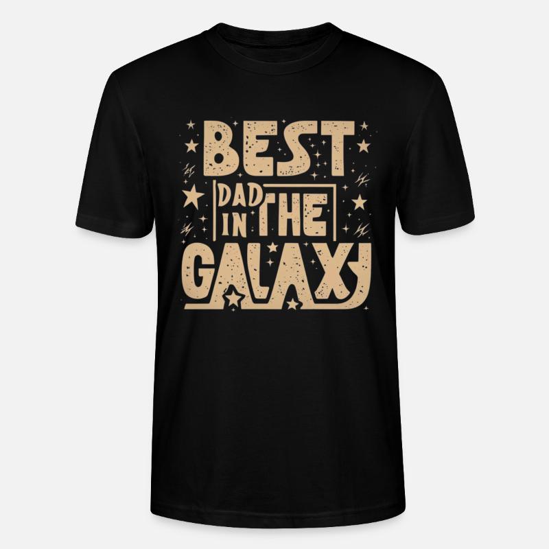 Bester Papa Galaxy - Stanley/Stella Unisex Bio-T-Shirt CRAFTER - Schwarz