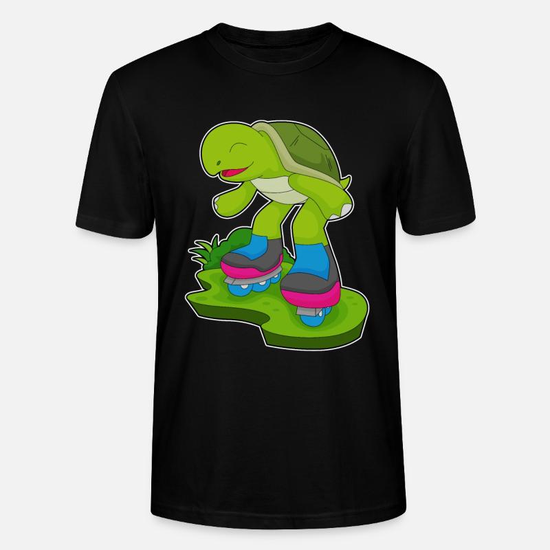 Turtle Inline skating Inline skates - Stanley/Stella CRAFTER Unisex Organic T-Shirt - black