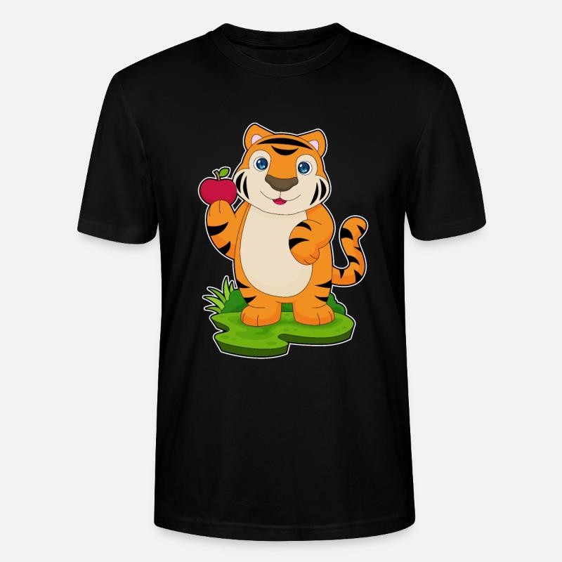 Tiger Apfel Frucht - Stanley/Stella Unisex Bio-T-Shirt CRAFTER - Schwarz