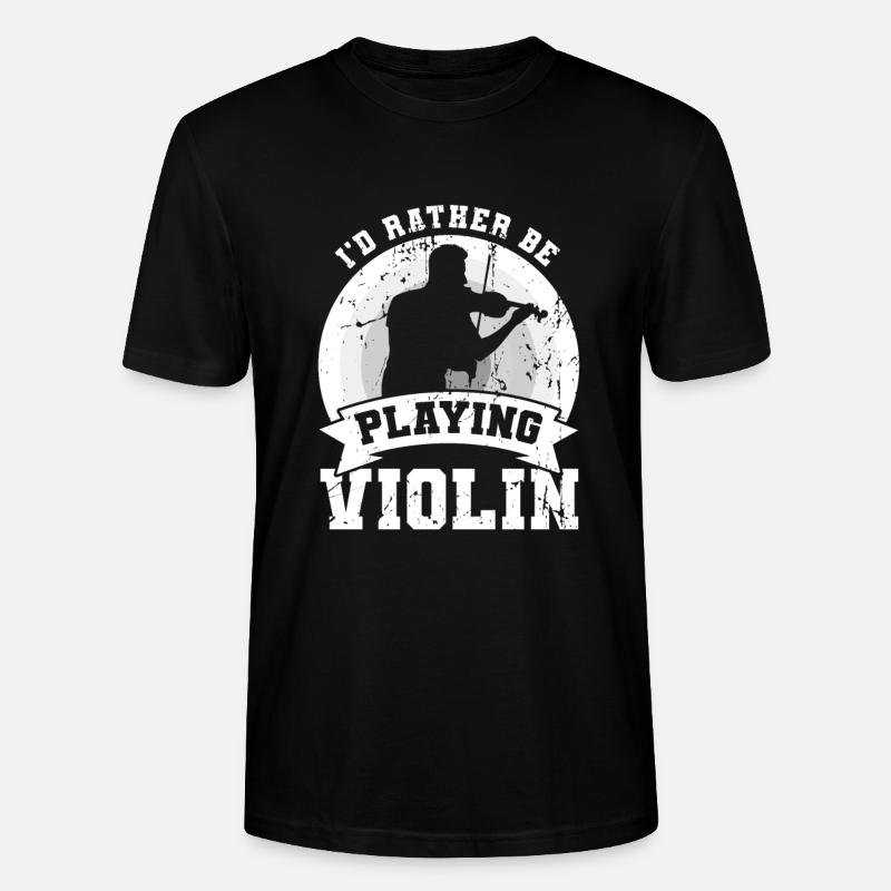 Je préfère jouer du violon - T-shirt bio CRAFTER Stanley Stella Unisexe - noir
