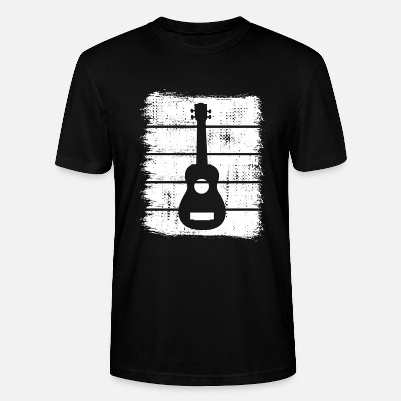 Ukulele Zeichnung - Stanley/Stella Unisex Bio-T-Shirt CRAFTER - Schwarz