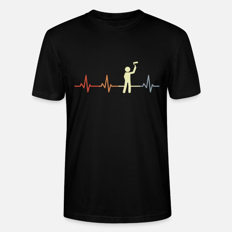 Palpitations cardiaques du maître peintre - T-shirt bio CRAFTER Stanley Stella Unisexe - noir