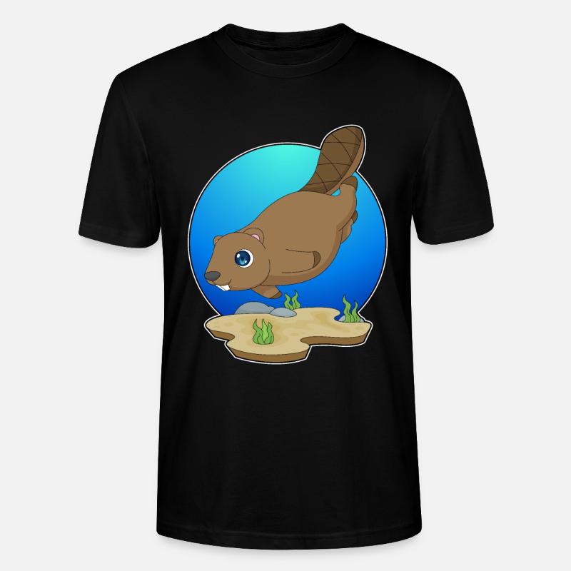 Beaver Diver Plongée - T-shirt bio CRAFTER Stanley Stella Unisexe - noir
