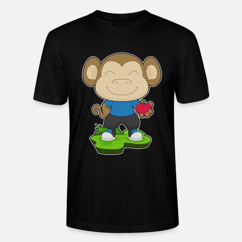 Monkey Apple - Stanley/Stella CRAFTER Unisex Organic T-Shirt - black