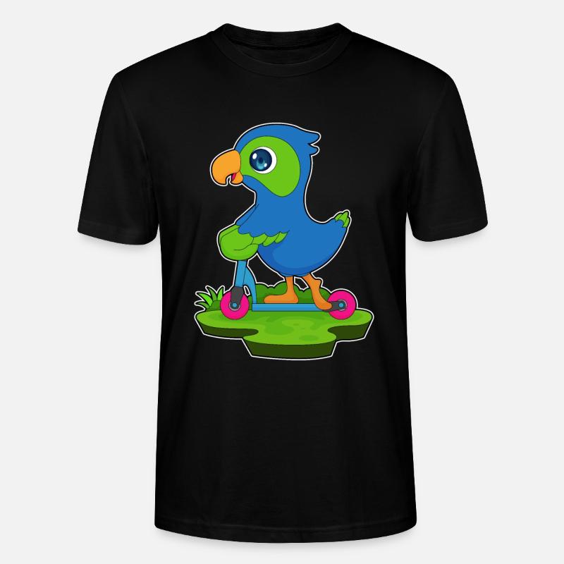 Rouleau de perroquet - T-shirt bio CRAFTER Stanley Stella Unisexe - noir