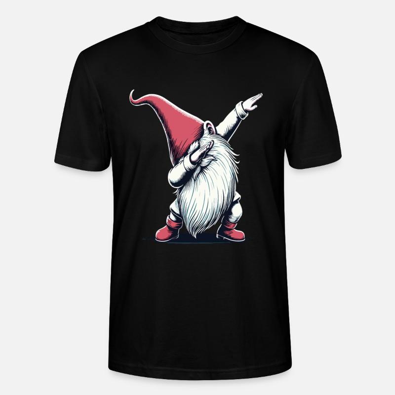 Dabbing Wichtel Dab Nikolaus - Stanley/Stella Unisex Bio-T-Shirt CRAFTER - Schwarz