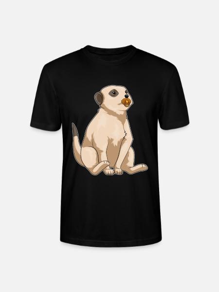 Meerkat Baby Pacifier - Stanley/Stella CRAFTER Unisex Organic T-Shirt - black
