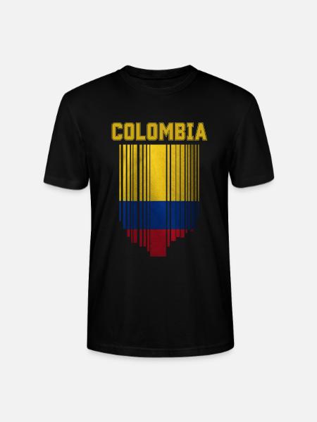 Flag of Colombia, Colombian pride - Stanley/Stella CRAFTER Unisex Organic T-Shirt - black