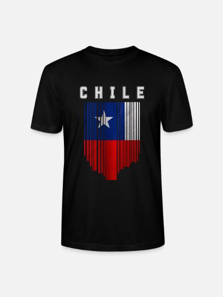 Flagge von Chile - Stanley/Stella Unisex Bio-T-Shirt CRAFTER - Schwarz