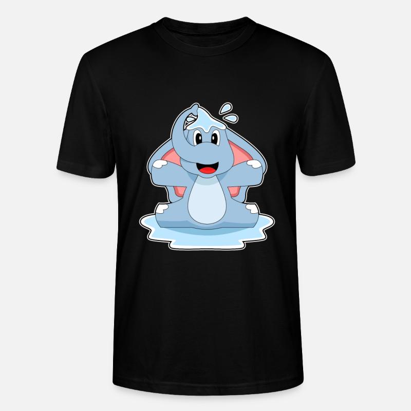 Elefant Planschen Wasser - Stanley/Stella Unisex Bio-T-Shirt CRAFTER - Schwarz