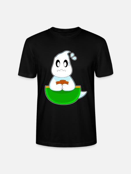 Ghost Halloween Poker - Stanley/Stella CRAFTER Unisex Organic T-Shirt - black