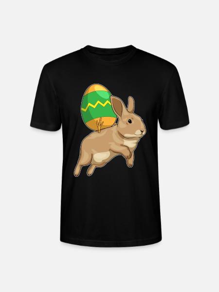 Bunny Easter Riding - Stanley/Stella CRAFTER Unisex Organic T-Shirt - black