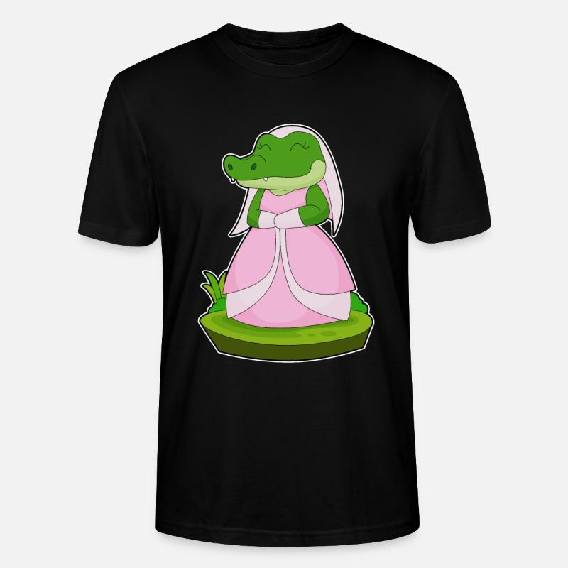 Crocodile voile de mariée mariage - T-shirt bio CRAFTER Stanley Stella Unisexe - noir