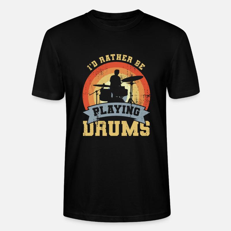 Drummer Spruch - Stanley/Stella Unisex Bio-T-Shirt CRAFTER - Schwarz