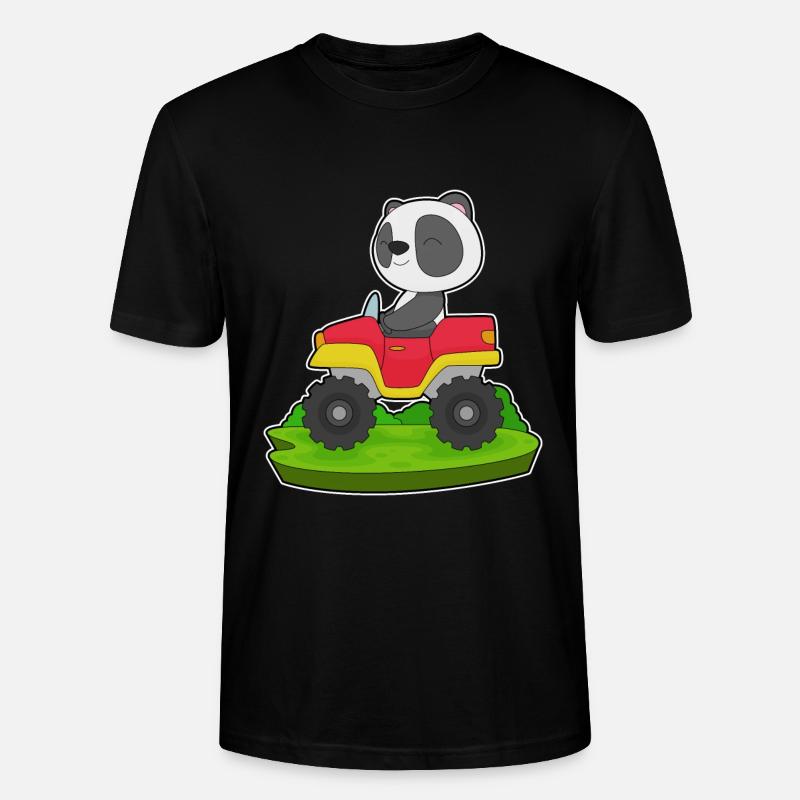 Voiture Panda - T-shirt bio CRAFTER Stanley Stella Unisexe - noir