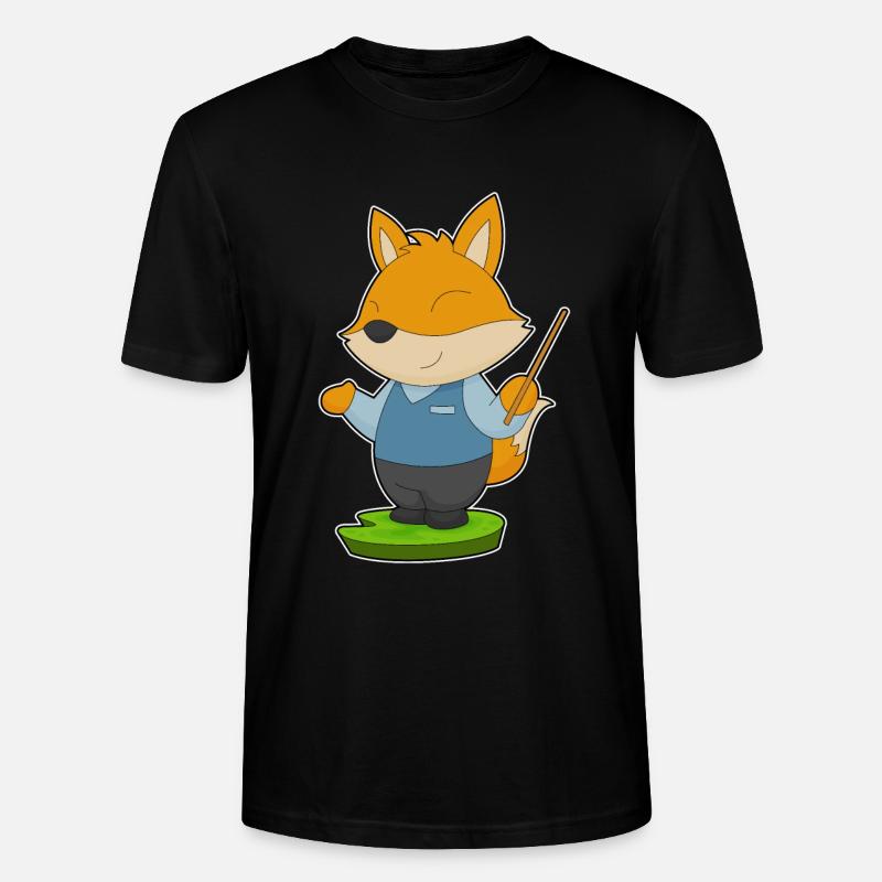 Pointeur d’enseignant de renard - T-shirt bio CRAFTER Stanley Stella Unisexe - noir