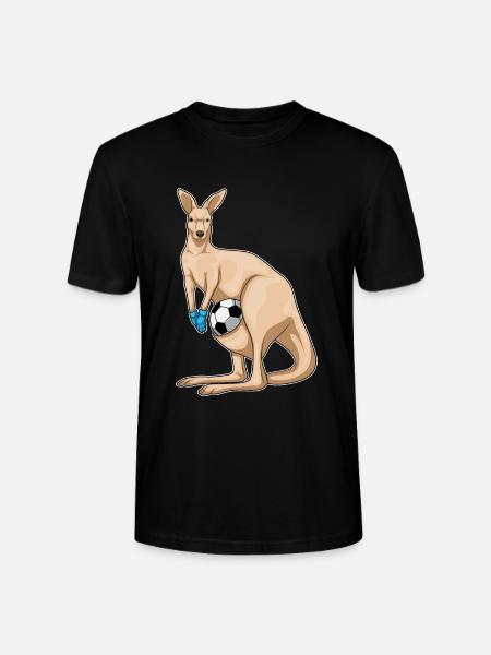 Kangaroo Goalkeeper Soccer - Stanley/Stella CRAFTER Unisex Organic T-Shirt - black
