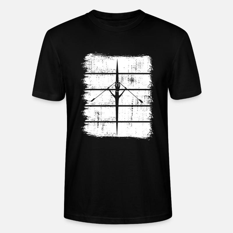 Ruderboot Skizze - Stanley/Stella Unisex Bio-T-Shirt CRAFTER - Schwarz
