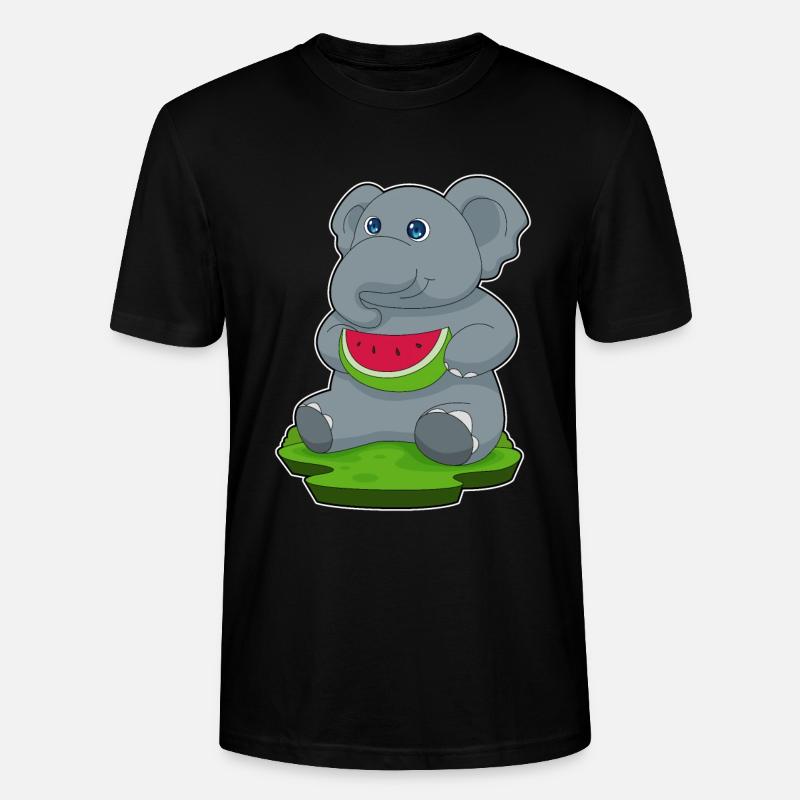 Pastèque éléphant - T-shirt bio CRAFTER Stanley Stella Unisexe - noir