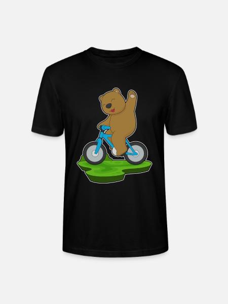 Bear Bicycle - Stanley/Stella CRAFTER Unisex Organic T-Shirt - black