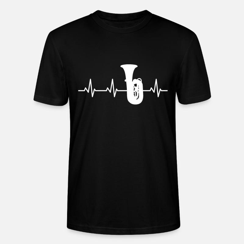 Fréquence du pouls du tuba - T-shirt bio CRAFTER Stanley Stella Unisexe - noir
