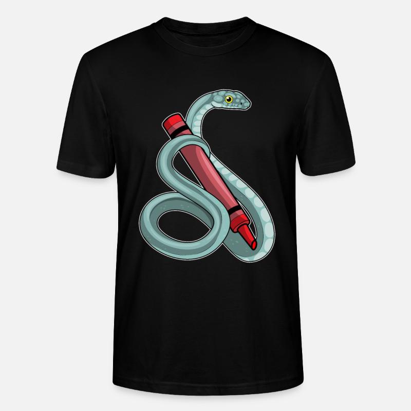 École de crayon Snake Student - T-shirt bio CRAFTER Stanley Stella Unisexe - noir