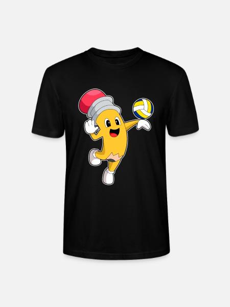Pencil Volleyball Player Volleyball - Stanley/Stella CRAFTER Unisex Organic T-Shirt - black