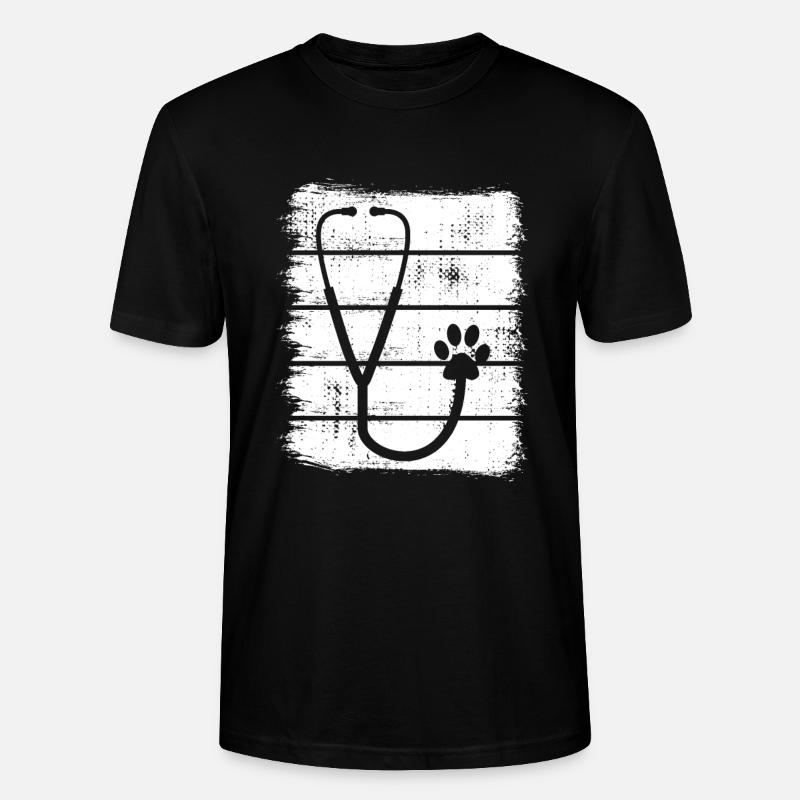 Stethoskop Skizze - Stanley/Stella Unisex Bio-T-Shirt CRAFTER - Schwarz