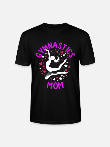 Gymnastics Mom Turnen Mama Herz - Stanley/Stella Unisex Bio-T-Shirt CRAFTER - Schwarz