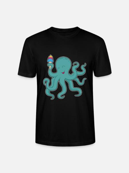 Krake Waffeleis - Stanley/Stella Unisex Bio-T-Shirt CRAFTER - Schwarz
