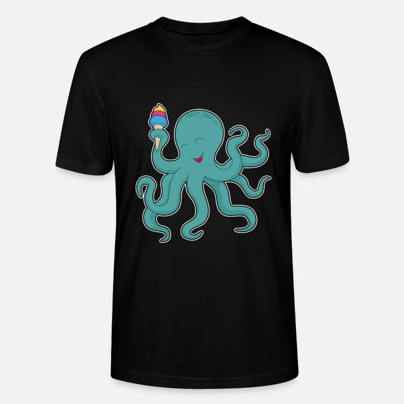 Krake Waffeleis - Stanley/Stella Unisex Bio-T-Shirt CRAFTER - Schwarz