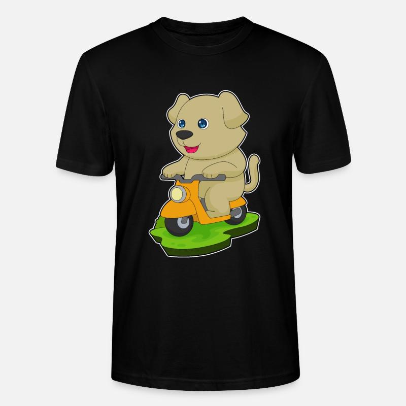Hund Motorrad - Stanley/Stella Unisex Bio-T-Shirt CRAFTER - Schwarz