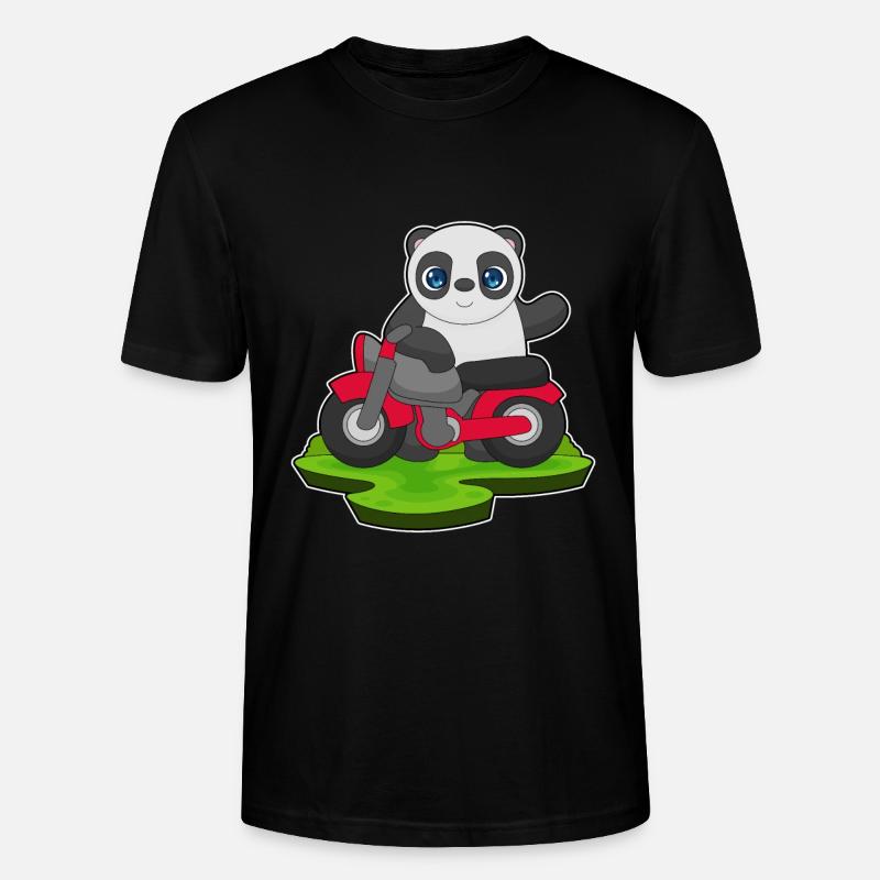 Moto Panda - T-shirt bio CRAFTER Stanley Stella Unisexe - noir