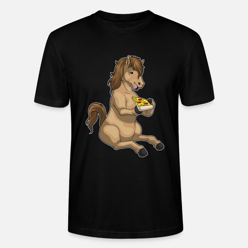 Pizza au cheval - T-shirt bio CRAFTER Stanley Stella Unisexe - noir