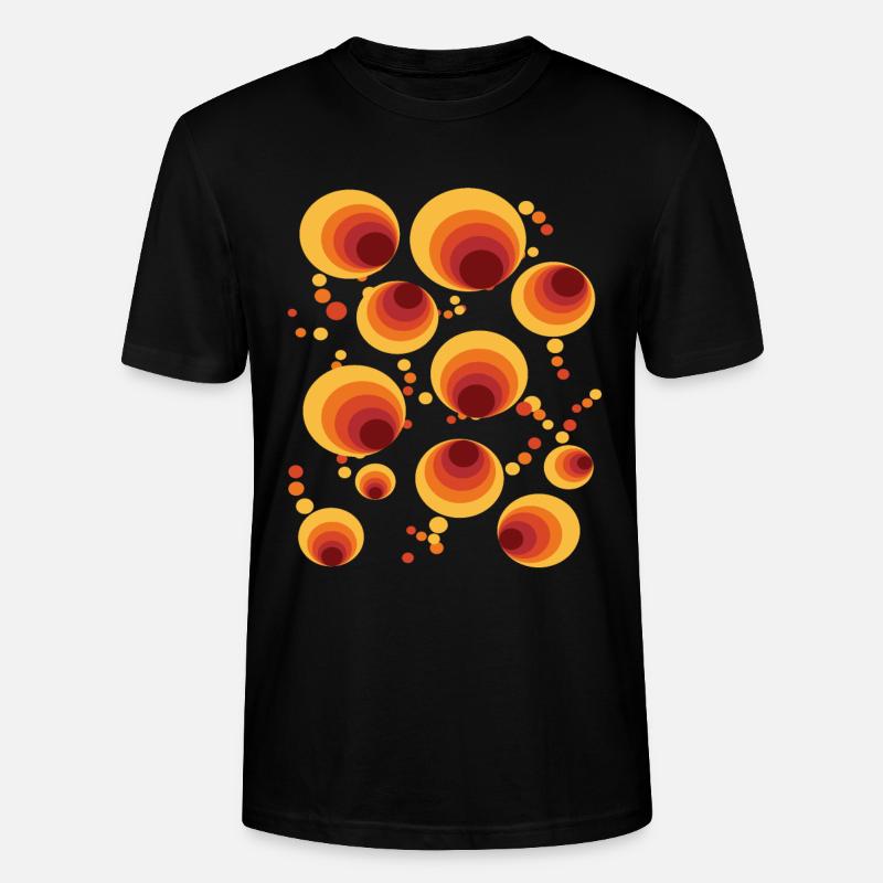 Abstract Polka Dots Circle Pattern - Stanley/Stella CRAFTER Unisex Organic T-Shirt - black