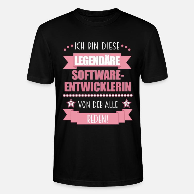 Softwareentwicklerin Codeexpertin süßes Geschenk - Stanley/Stella Unisex Bio-T-Shirt CRAFTER - Schwarz