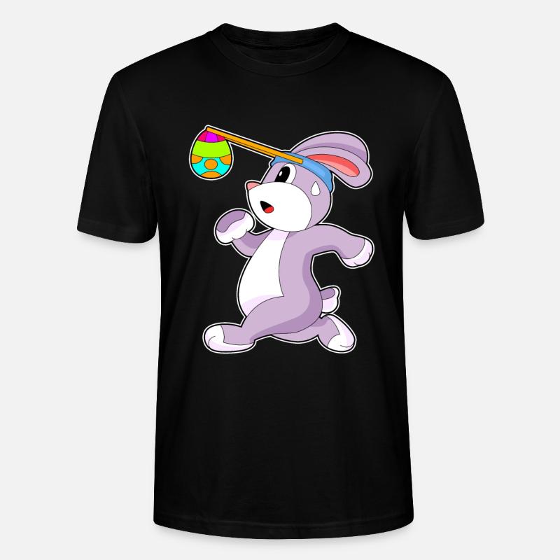 Bunny Easter Jogging - Stanley/Stella CRAFTER Unisex Organic T-Shirt - black