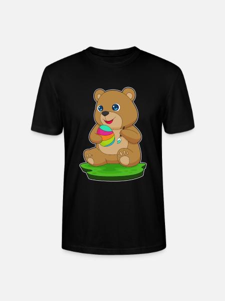 Bear Easter Paint - Stanley/Stella CRAFTER Unisex Organic T-Shirt - black