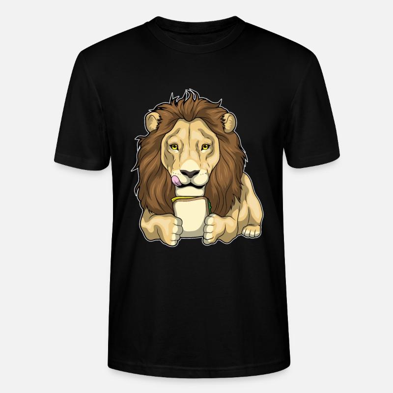 Lion Sandwich - T-shirt bio CRAFTER Stanley Stella Unisexe - noir
