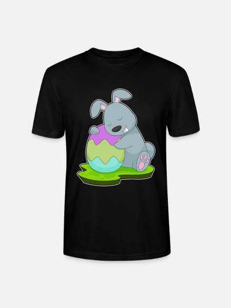 Bunny Easter Easter Egg - Stanley/Stella CRAFTER Unisex Organic T-Shirt - black