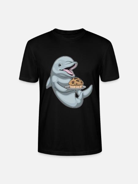 Dolphin Muffin - Stanley/Stella CRAFTER Unisex Organic T-Shirt - black