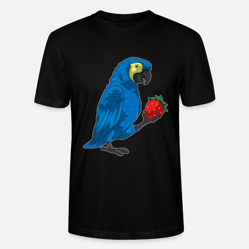 Parrot Strawberry Fruit - Stanley/Stella CRAFTER Unisex Organic T-Shirt - black