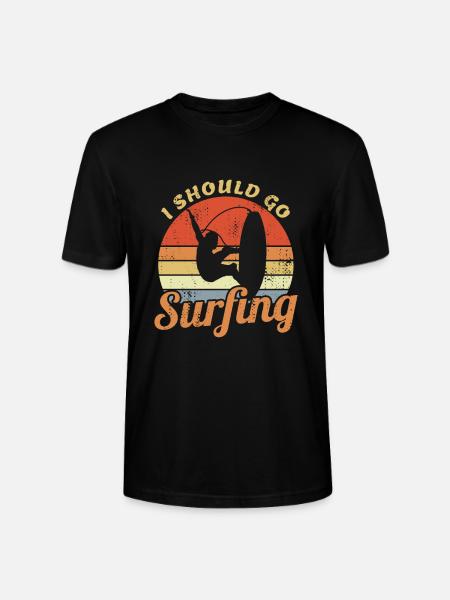 Wave Rider Joke - Stanley/Stella CRAFTER Unisex Organic T-Shirt - black