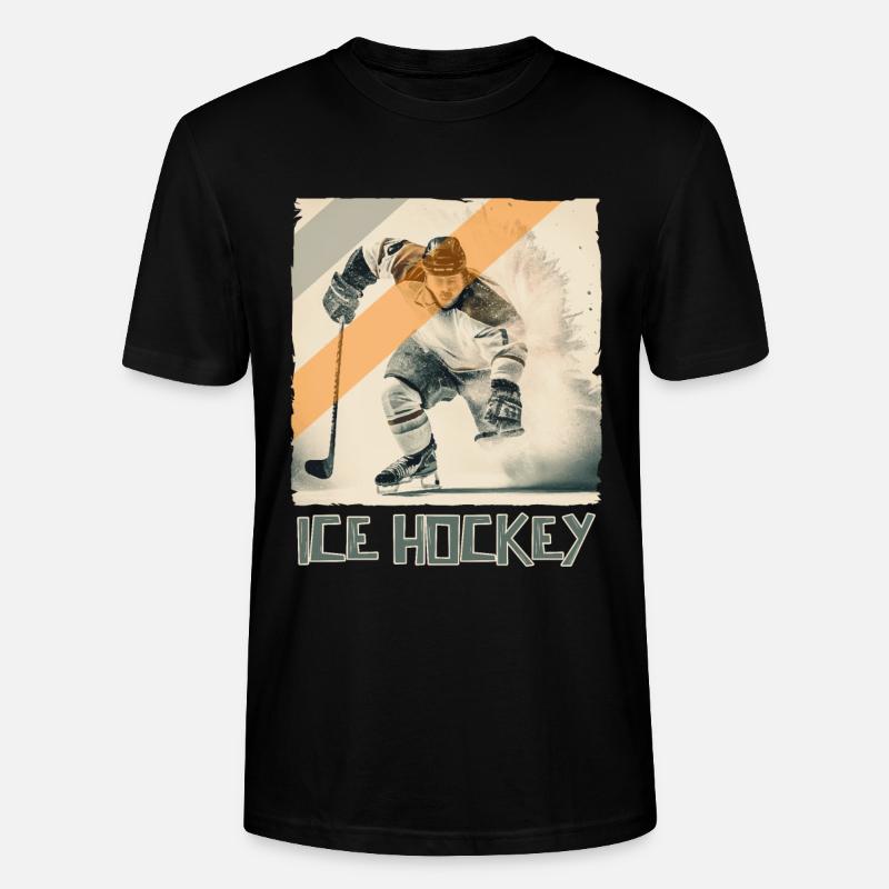 Eishockeyspieler Eishockey - Stanley/Stella Unisex Bio-T-Shirt CRAFTER - Schwarz