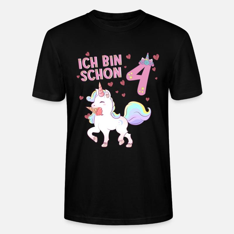 ich bin schon 4 - Stanley/Stella Unisex Bio-T-Shirt CRAFTER - Schwarz